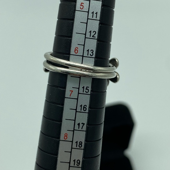 Pandora Stackable Darling Daisies Enamel White Sterling Silver 925 Rings - Picture 4 of 12